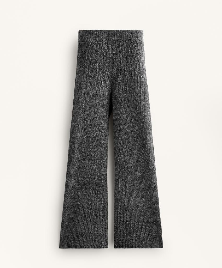 Зауженные брюки с кабельным узором