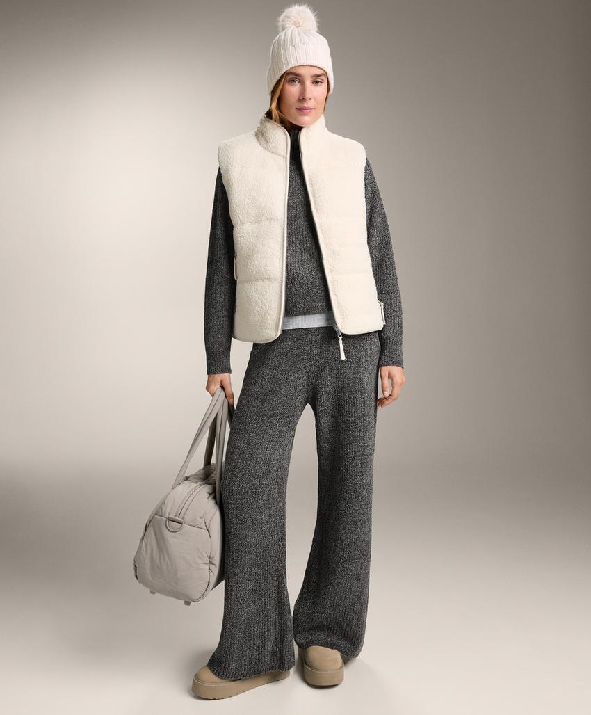 Зауженные брюки с кабельным узором