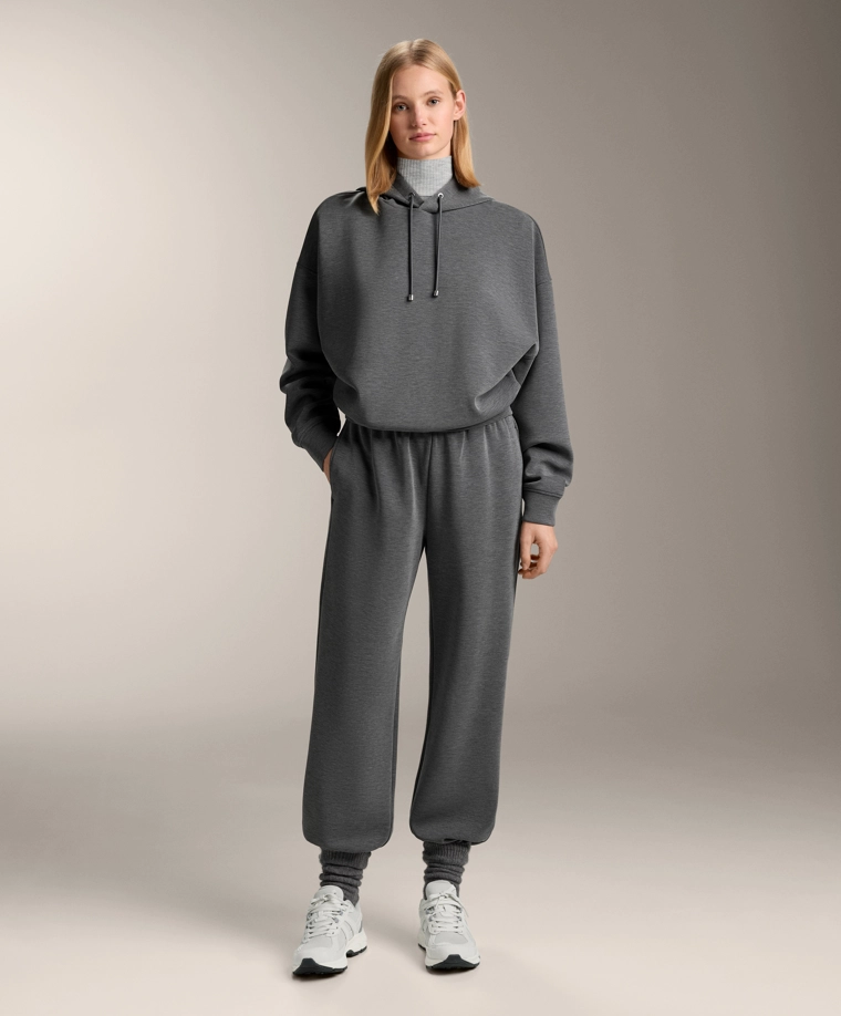 Мягкие джоггеры из меланжевого модала