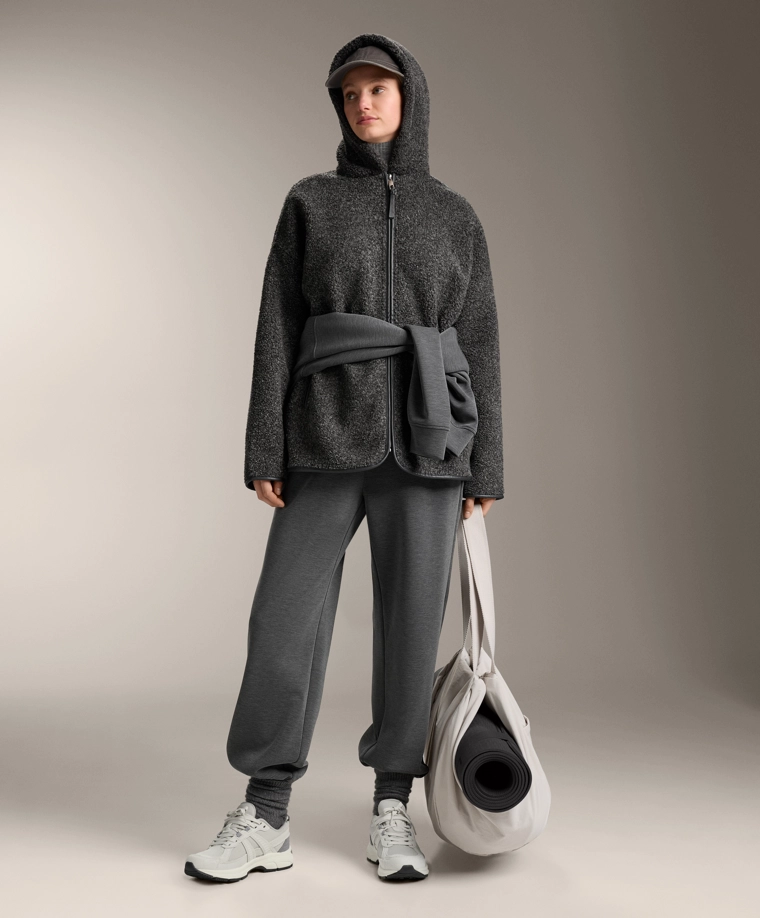 Мягкие джоггеры из меланжевого модала