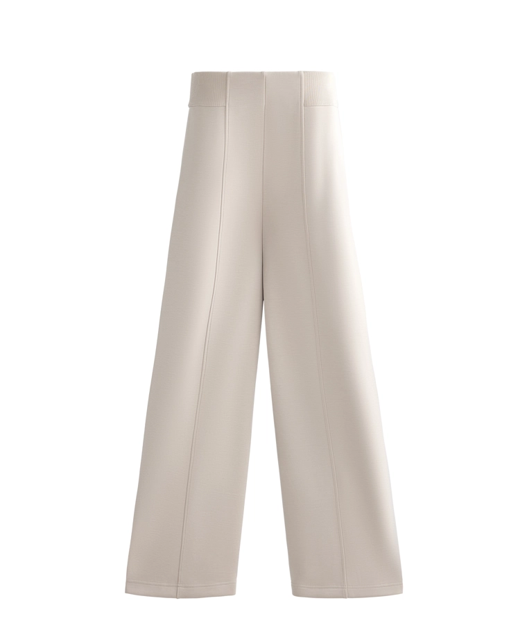 Супер высокие брюки с боковыми вставками и мягким пухом