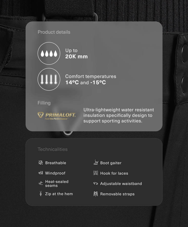 Производственные комплексы primaloft® feel the performance tm ski водонепроницаемые брюки свободного кроя