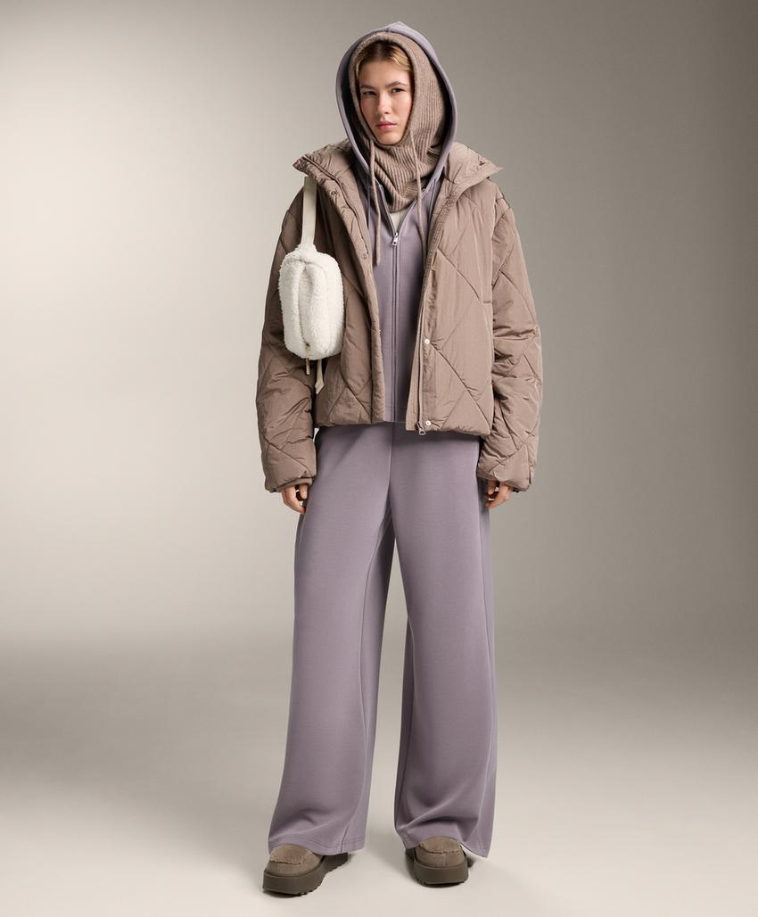 Прямые брюки из рибаны с мягким ощущением модала