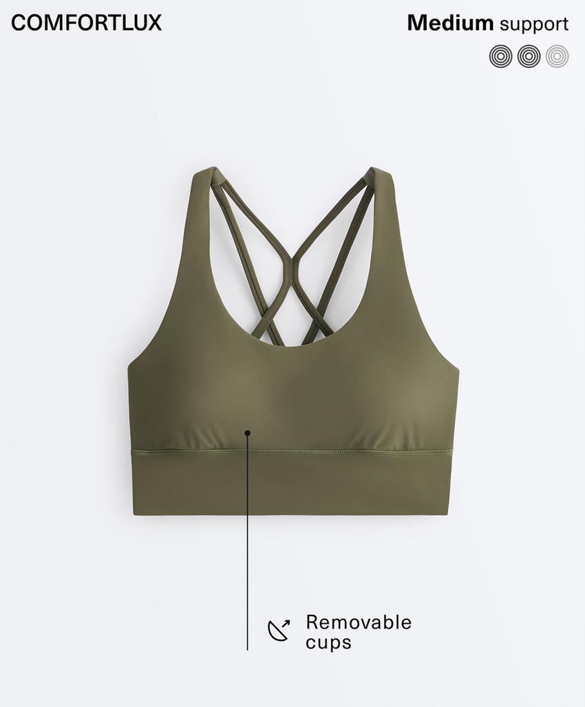 Спортивный бюстгальтер comfortlux средней поддержки с чашечками