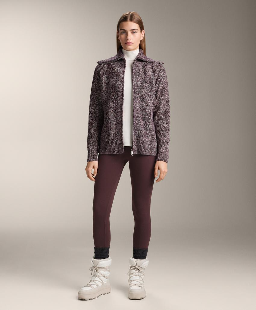 Повязка-жакет с плетеным узором и высоким воротником