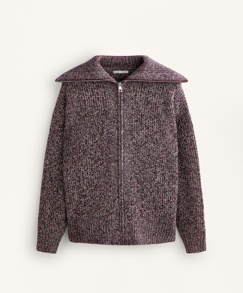 Повязка-жакет с плетеным узором и высоким воротником