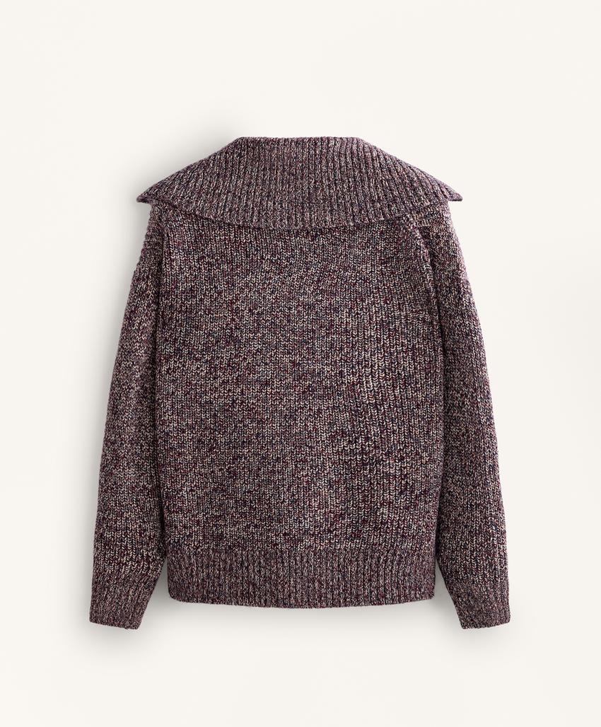 Повязка-жакет с плетеным узором и высоким воротником