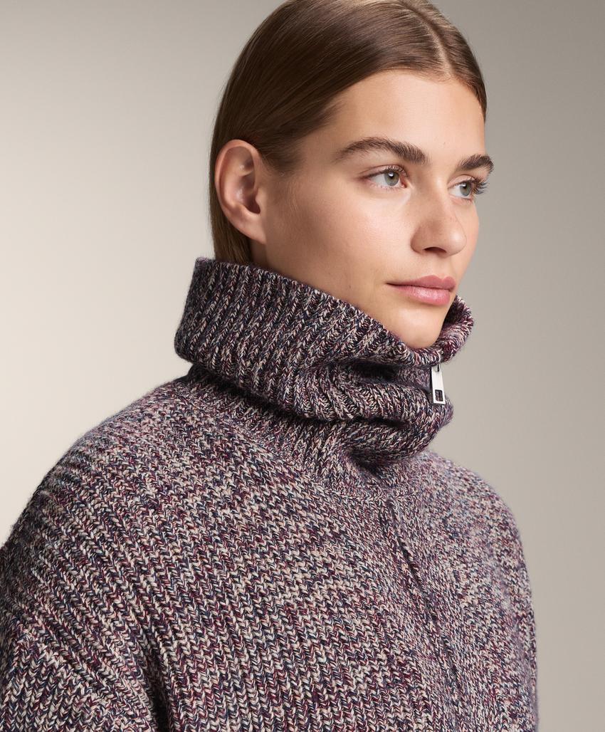 Повязка-жакет с плетеным узором и высоким воротником