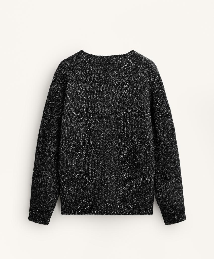 Кардиган с v-образным вырезом и вкраплениями из шерсти 27%