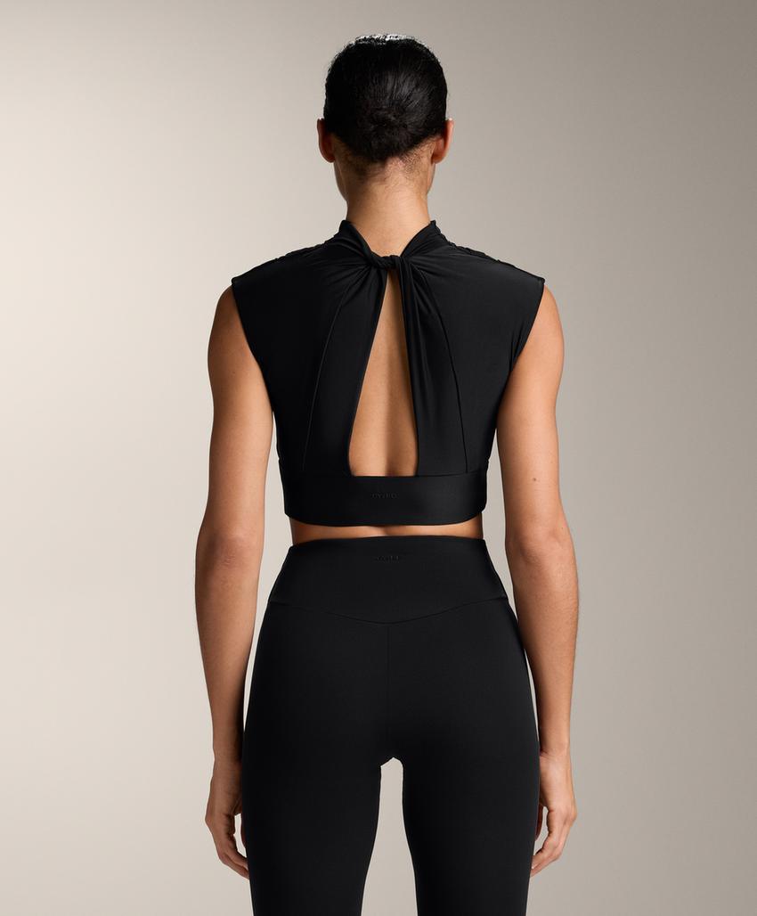 Черные лосины с карманами