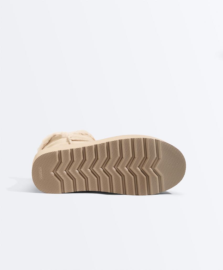 Ботинки-ботильоны на платформе из кожи