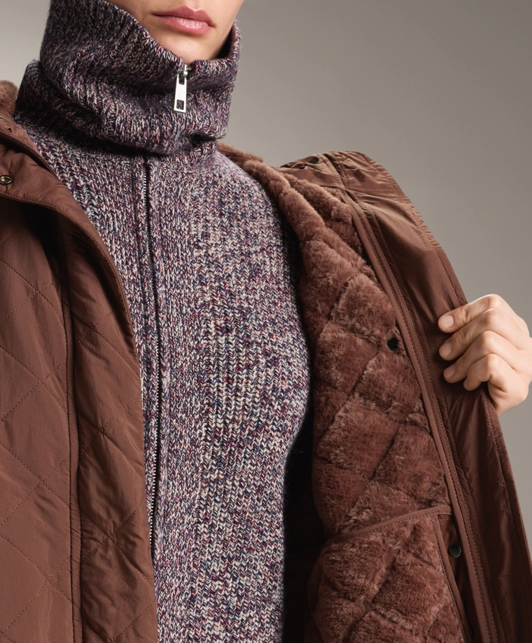 Длинное водоотталкивающее пальто с утеплителем fellex® aerogel доставим в рф