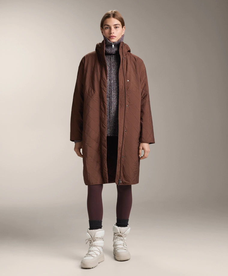 Длинное водоотталкивающее пальто с утеплителем fellex® aerogel доставим в рф