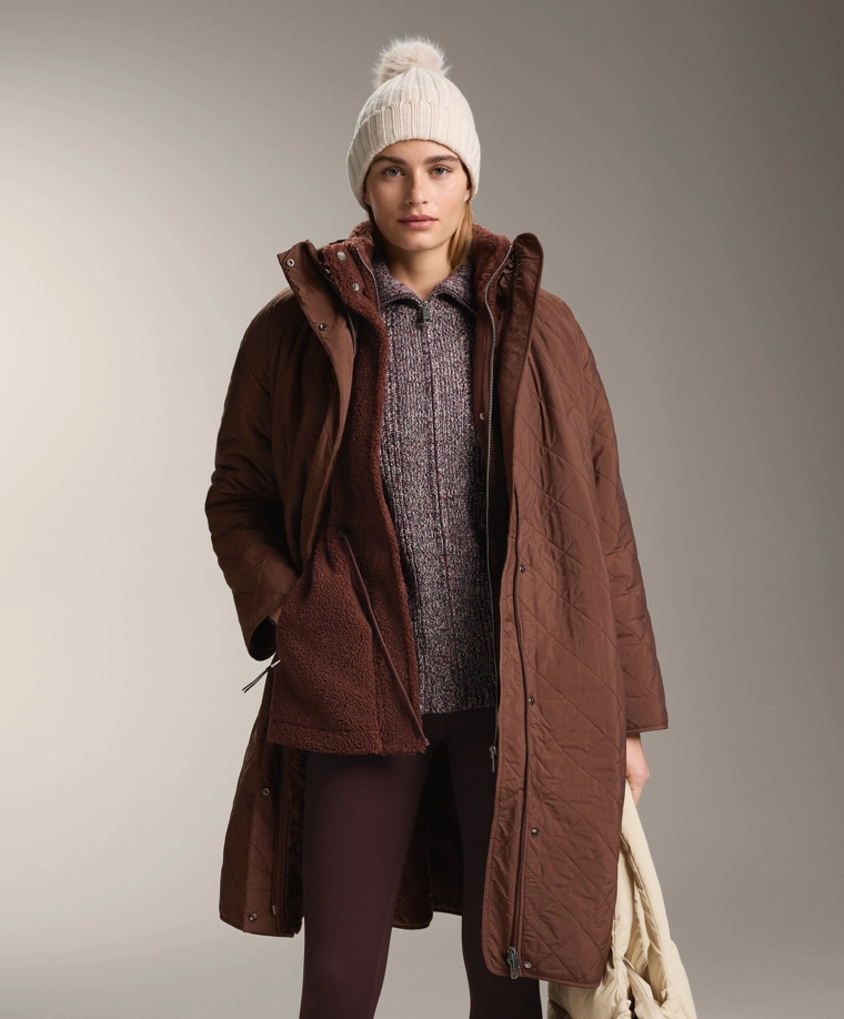 Длинное водоотталкивающее пальто с утеплителем fellex® aerogel доставим в рф