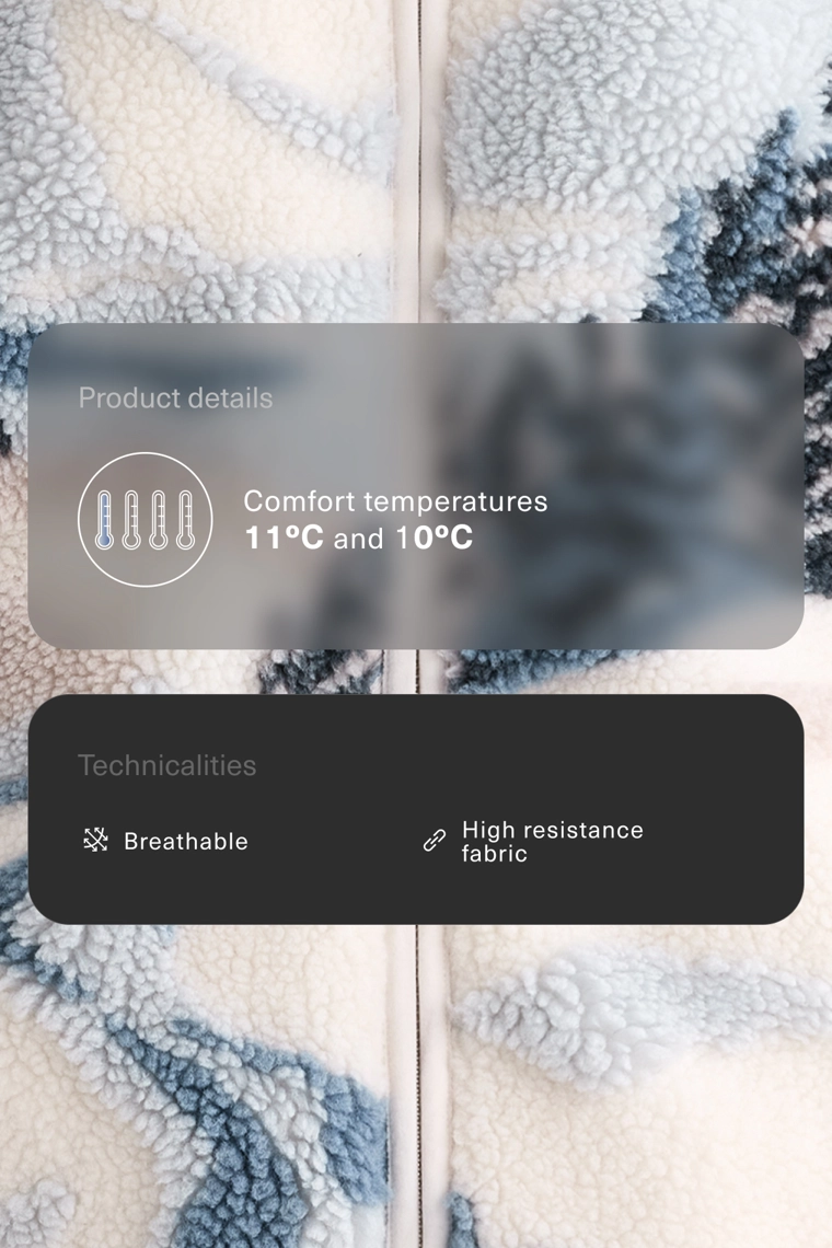 Куртка из искусственного меха с принтом гор на подкладке