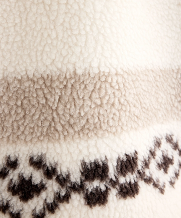 Куртка из искусственного меха оленя с высоким воротом