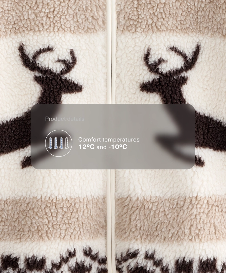 Куртка из искусственного меха оленя с высоким воротом