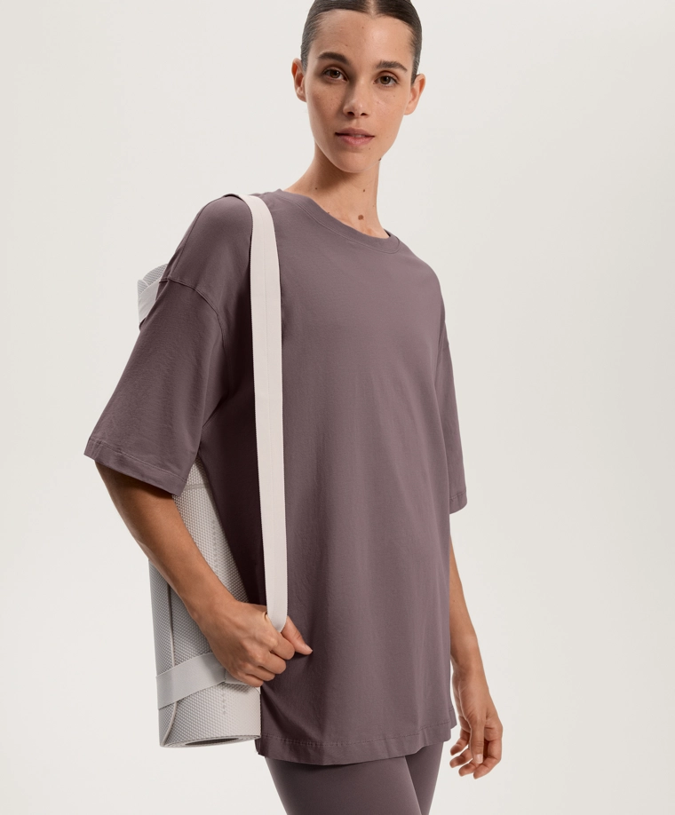 Футболка из хлопкового смесового материала с короткими рукавами