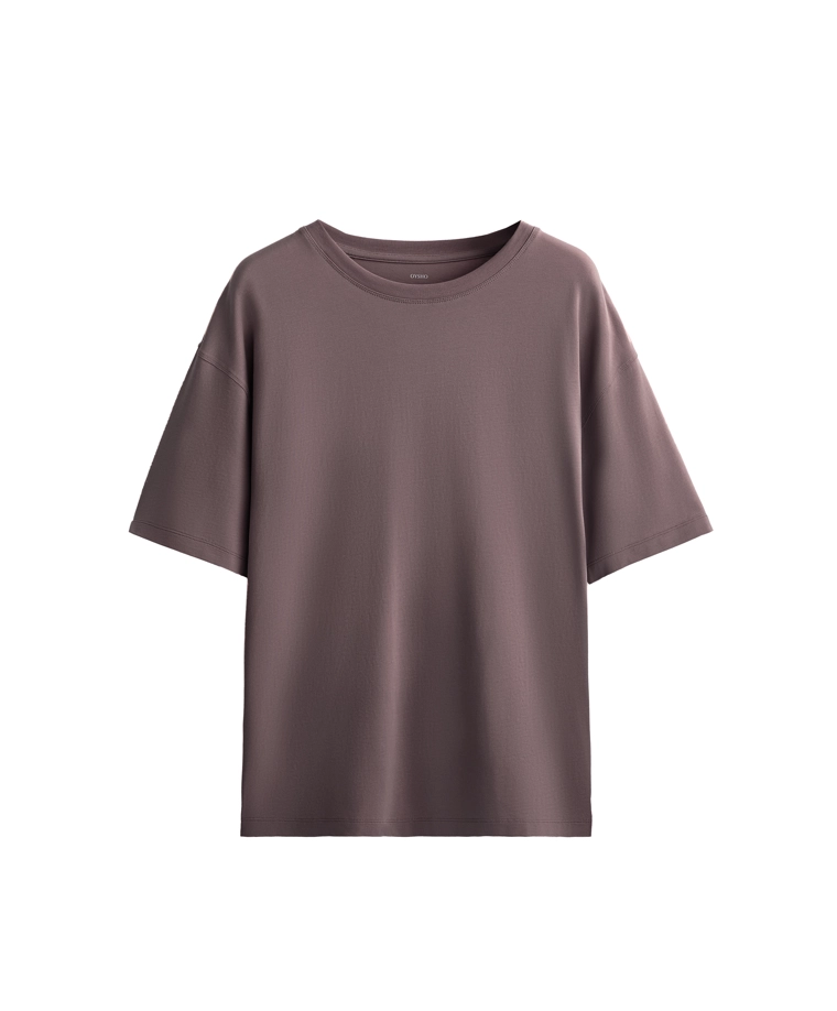 Футболка из хлопкового смесового материала с короткими рукавами