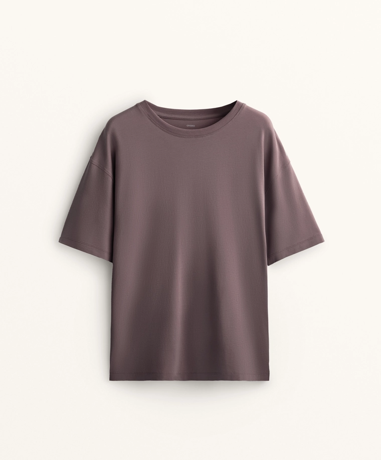 Футболка из хлопкового смесового материала с короткими рукавами