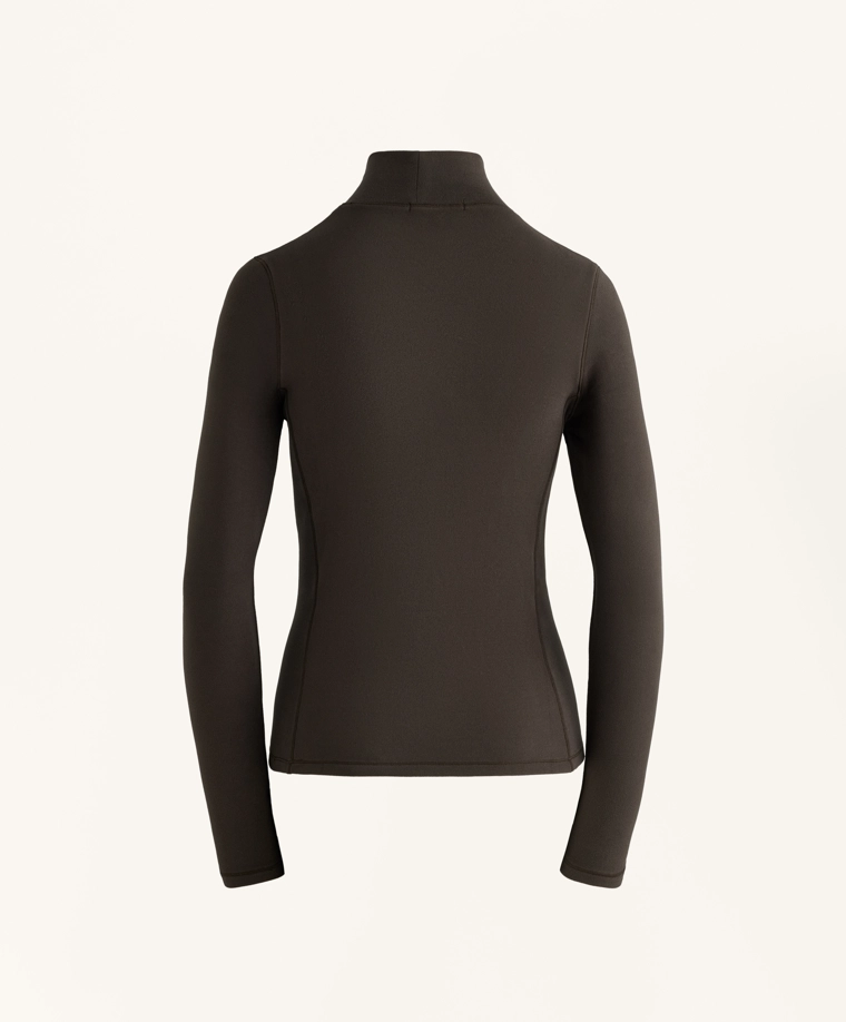 Флисовый термобельевой топ с высоким воротником