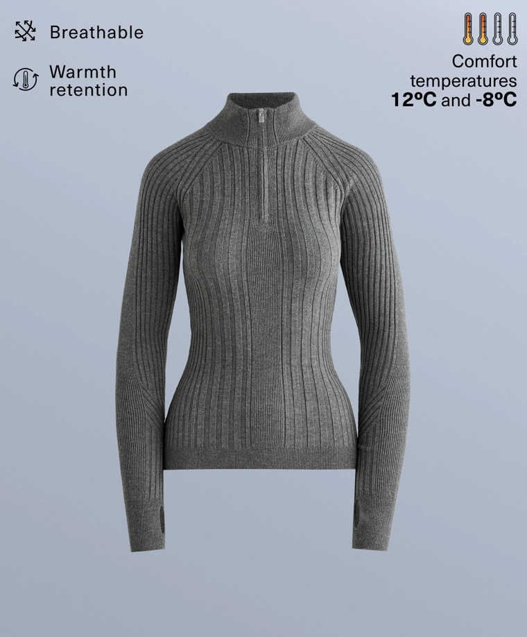 Эргономичная термобельевая футболка из ребристой вязки