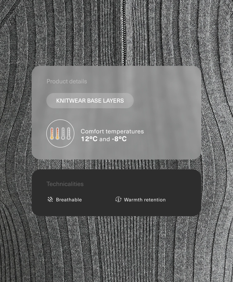 Эргономичная термобельевая футболка из ребристой вязки