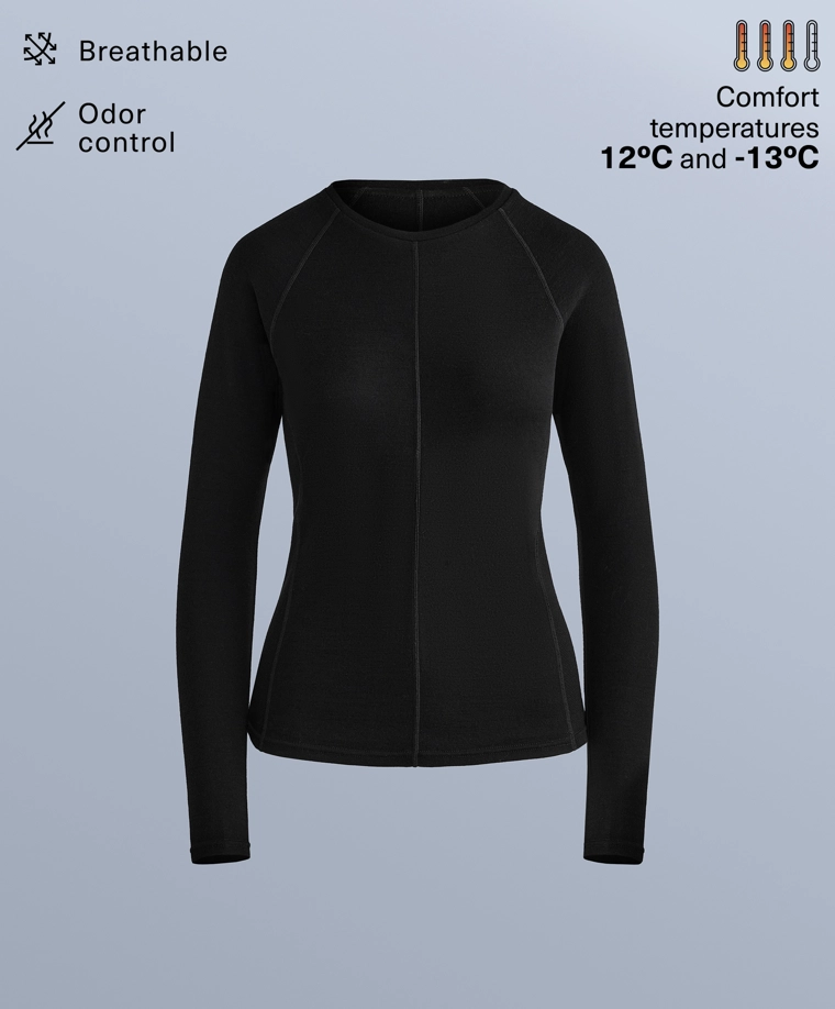 Термобелье из мериносовой шерсти, базовый слой, футболка