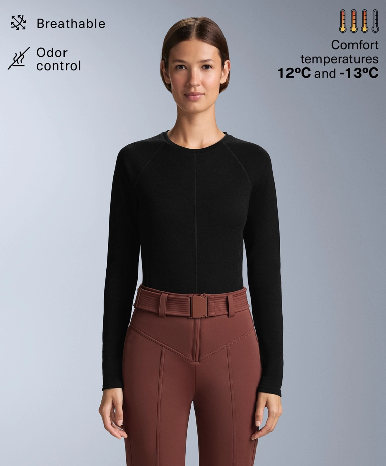 Термобелье из мериносовой шерсти, базовый слой, футболка