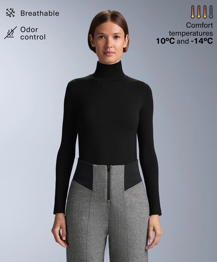 Термобелье из мериносовой шерсти, базовый слой, футболка, без швов