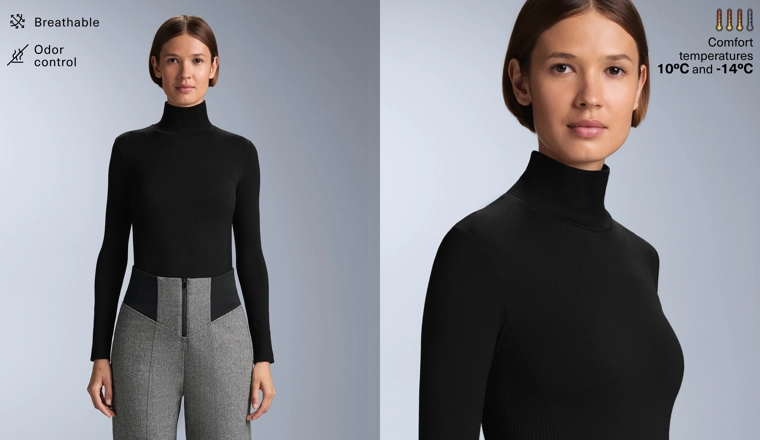 Термобелье из мериносовой шерсти, базовый слой, футболка, без швов