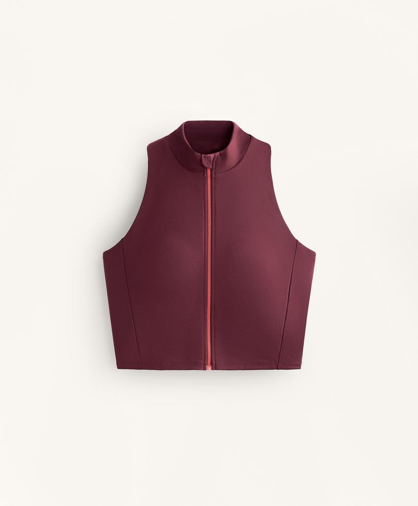 Компрессионный топ с молнией