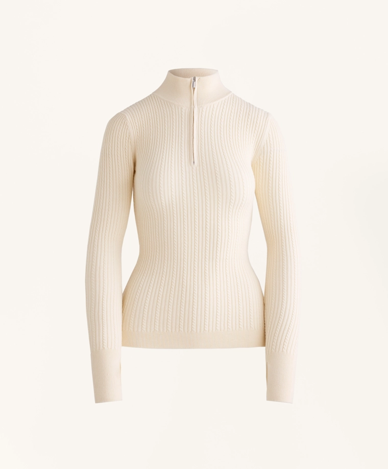 Кофта-термобелье с изделием косая вязка и молнией