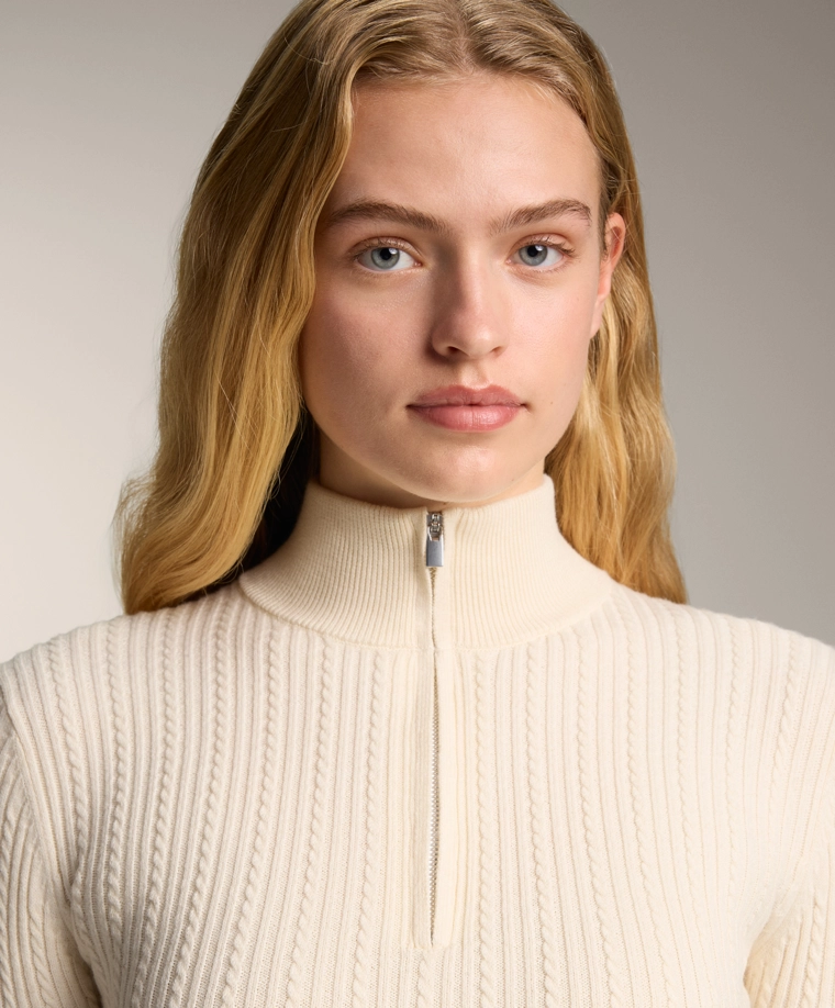 Кофта-термобелье с изделием косая вязка и молнией