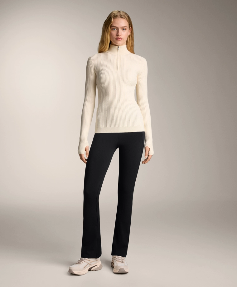 Кофта-термобелье с изделием косая вязка и молнией