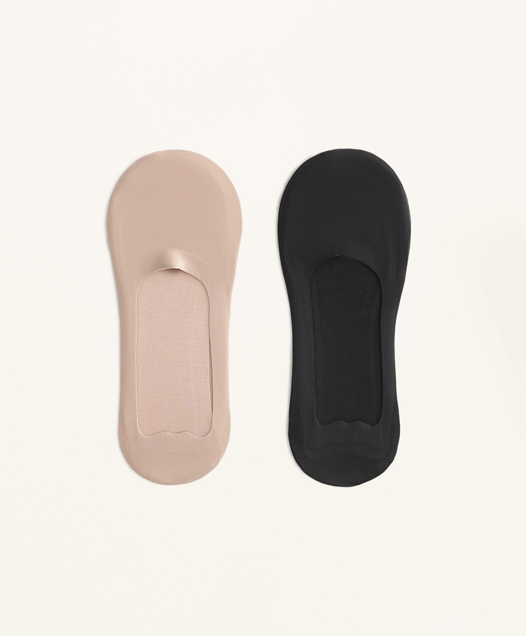 2 пары невидимых носков среднего выреза из микрофибры