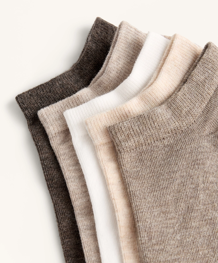 5 пар носков для кедов из хлопкового микса