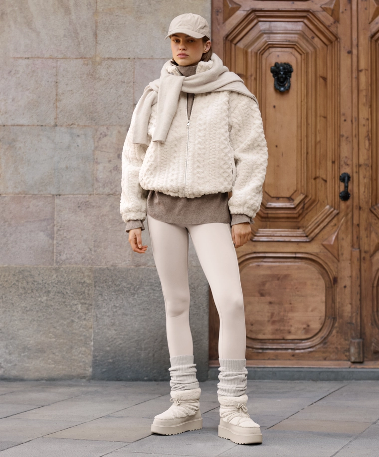 Очень тёплые безшовные леггинсы 70 см высокой талии до щиколотки