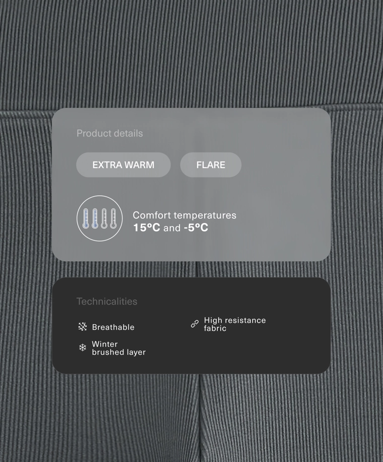 Сверхвысокие безшовные дополнительно теплые брюки-клеш длиной 70 см