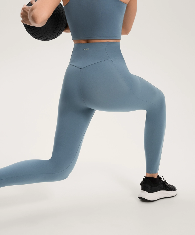 Леггинсы компрессионные до голеней с карманом high-rise