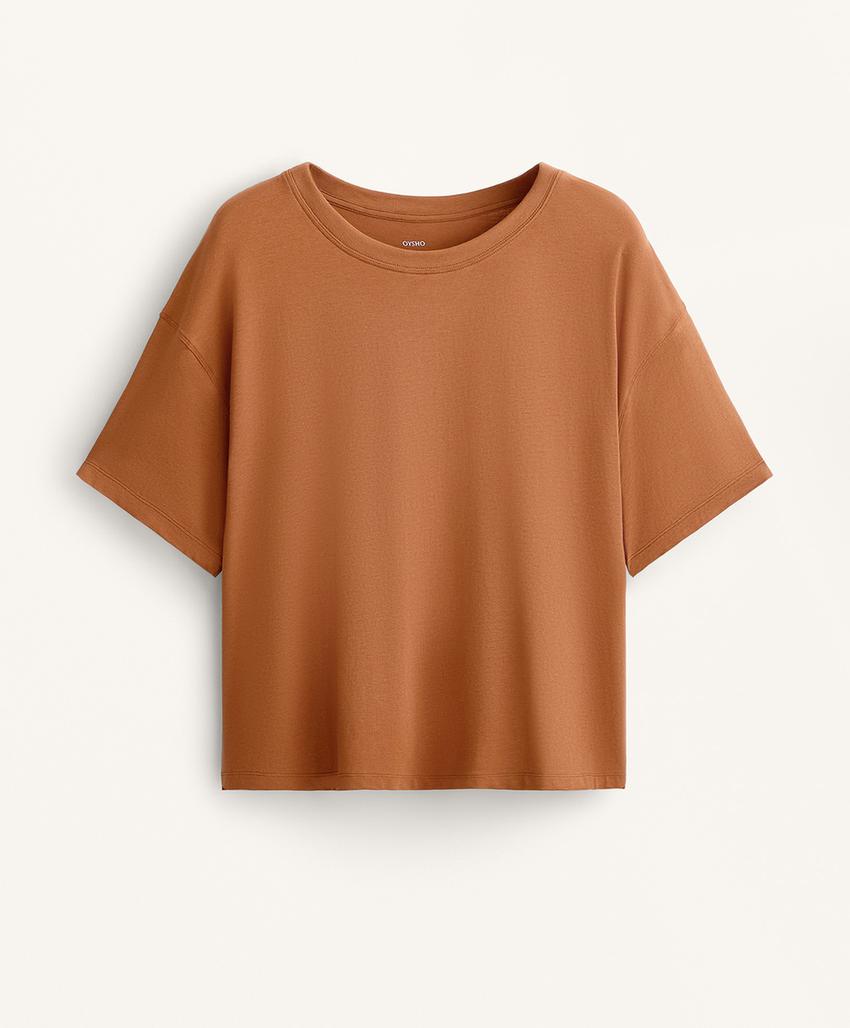 Футболка свободного кроя из смесового хлопка