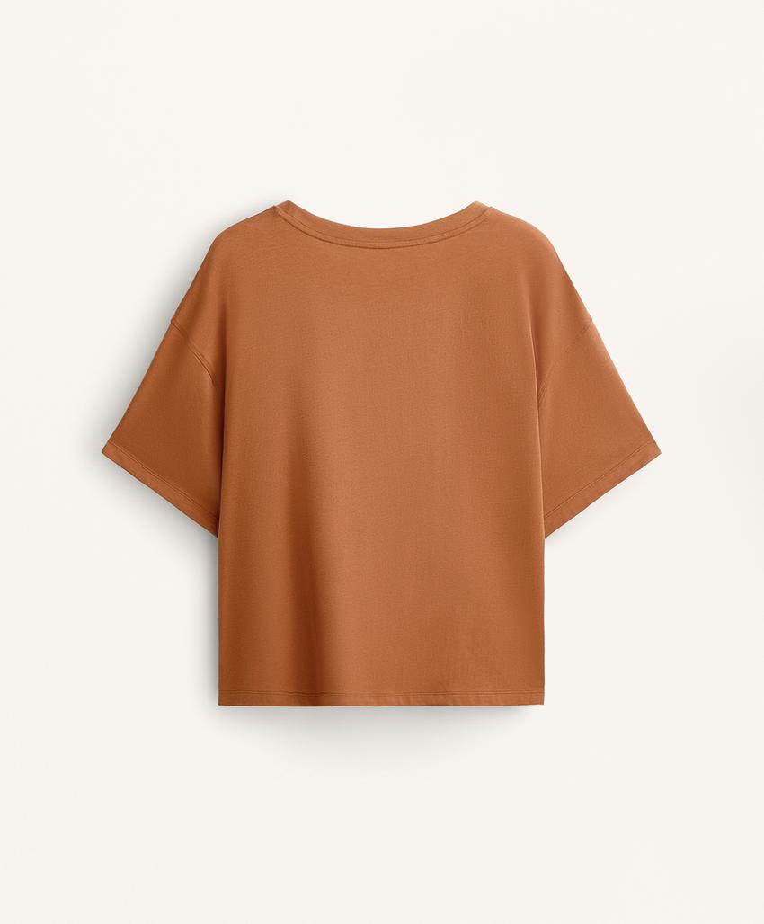 Футболка свободного кроя из смесового хлопка