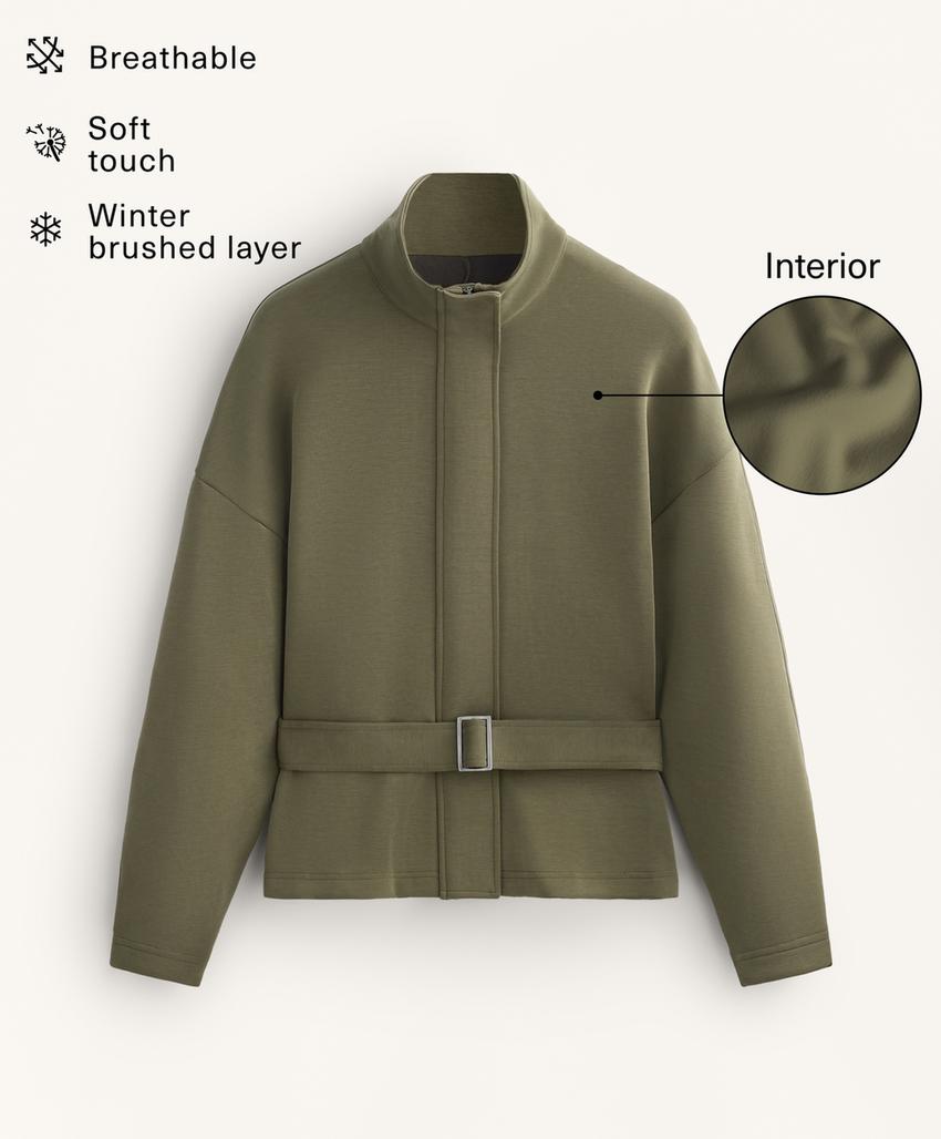 Плащ с поясом из мягкого модала