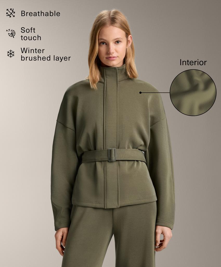 Плащ с поясом из мягкого модала