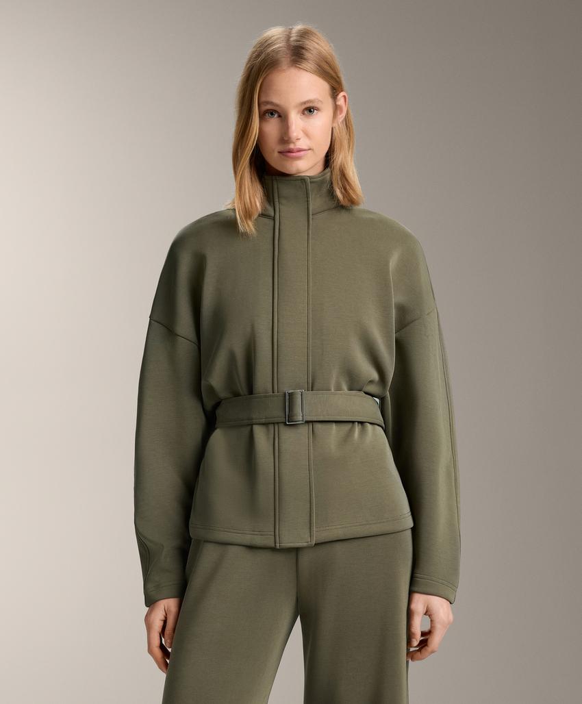 Плащ с поясом из мягкого модала