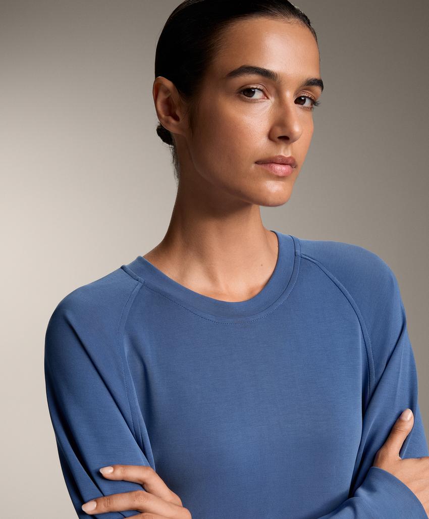 Оверсайз свитшот с рёбрами из модала