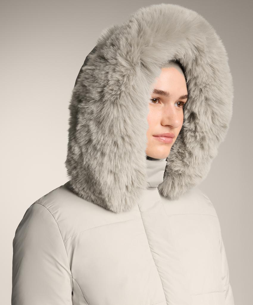 Водоотталкивающая стеганая пуховая куртка primaloft® миди