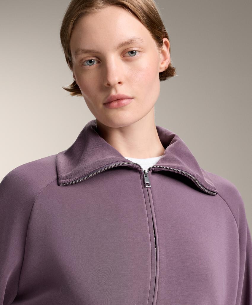 Куртка с высоким воротником с приталенной талией из мягкого модала