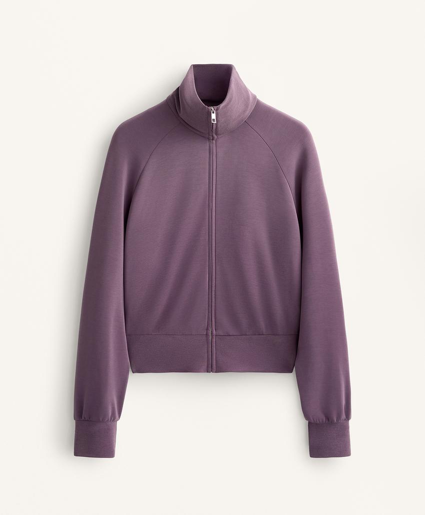 Куртка с высоким воротником с приталенной талией из мягкого модала