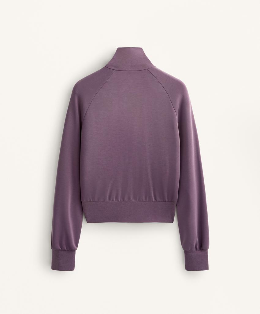 Куртка с высоким воротником с приталенной талией из мягкого модала